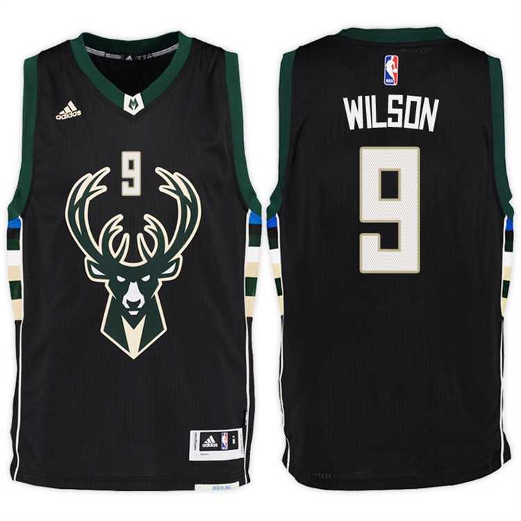 Milwaukee Bucks #9 D.J. Wilson Alternate Black New Swingman Stitched NBA Jersey