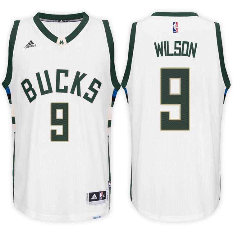 Milwaukee Bucks #9 D.J. Wilson Home White New Swingman Stitched NBA Jersey