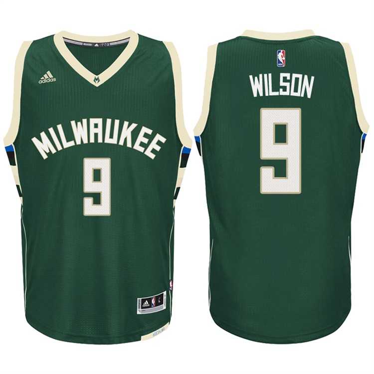 Milwaukee Bucks #9 D.J. Wilson Road Green New Swingman Stitched NBA Jersey