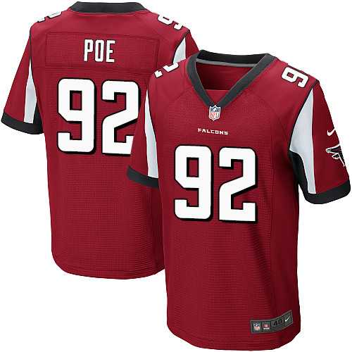 Nike Atlanta Falcons #92 Dontari Poe Red Team Color Men's Stitched NFL Elite Jersey