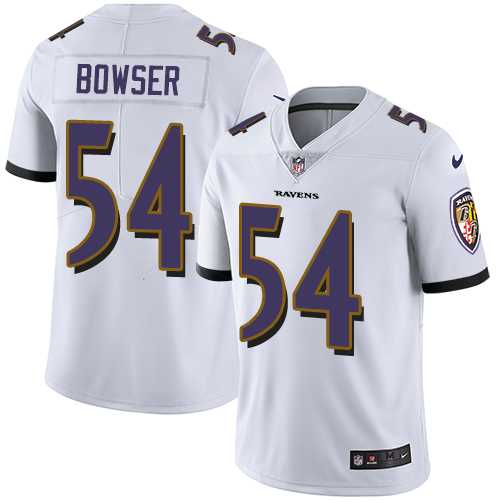 Nike Baltimore Ravens #54 Tyus Bowser White Men's Stitched NFL Vapor Untouchable Limited Jersey Nike Baltimore Ravens #54 Tyus Bowser White Men's Stitched NFL Vapor Untouchable Limited Jersey