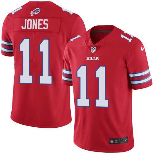 Nike Buffalo Bills #11 Zay Jones Red Men's Stitched NFL Limited Rush Jersey