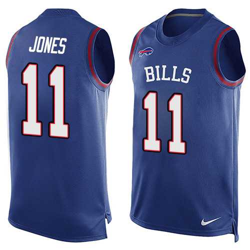 Nike Buffalo Bills #11 Zay Jones Royal Blue Team Color Men's Stitched NFL Limited Tank Top Jersey