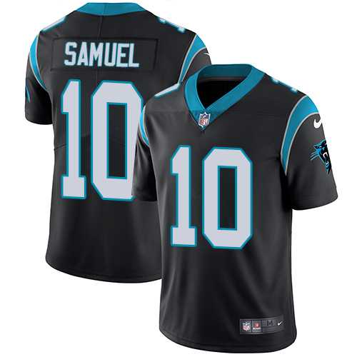 Nike Carolina Panthers #10 Curtis Samuel Black Team Color Men's Stitched NFL Vapor Untouchable Limited Jersey