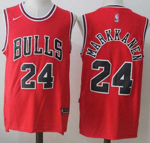 Nike Chicago Bulls #24 Lauri Markkanen Red Road Stitched NBA Jersey