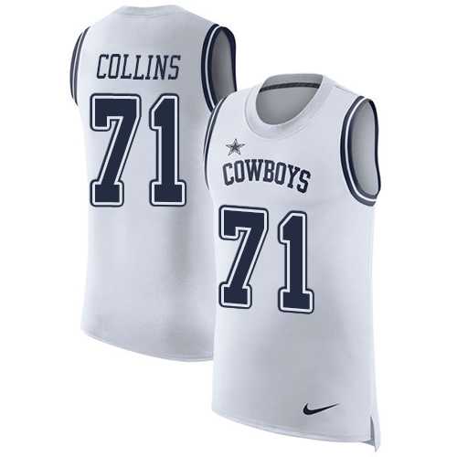Nike Dallas Cowboys #71 La'el Collins White Men's Stitched NFL Limited Rush Tank Top Jersey