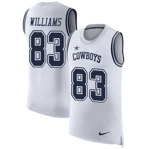 Nike Dallas Cowboys #83 Terrance Williams White Men's Stitched NFL Limited Rush Tank Top Jersey