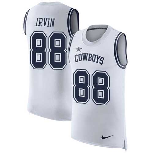 Nike Dallas Cowboys #88 Michael Irvin White Men's Stitched NFL Limited Rush Tank Top Jersey