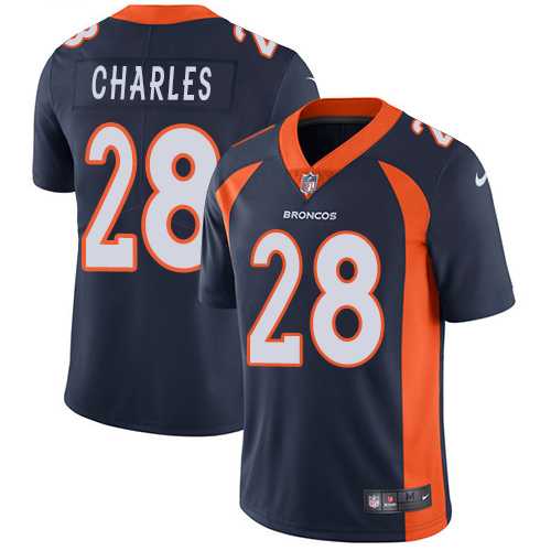 Nike Denver Broncos #28 Jamaal Charles Navy Blue Alternate Men's Stitched NFL Vapor Untouchable Limited Jersey