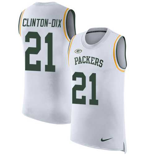 Nike Green Bay Packers #21 Ha Ha Clinton-Dix White Men's Stitched NFL Limited Rush Tank Top Jersey