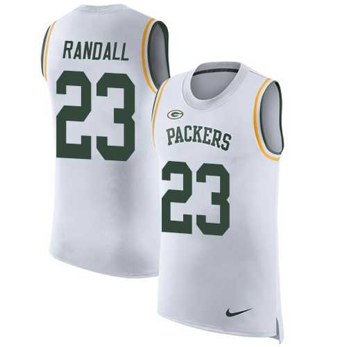 Nike Green Bay Packers #23 Damarious Randall White Men's Stitched NFL Limited Rush Tank Top Jersey