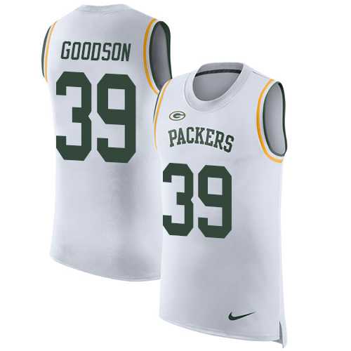 Nike Green Bay Packers #39 Demetri Goodson White Men's Stitched NFL Limited Rush Tank Top Jersey