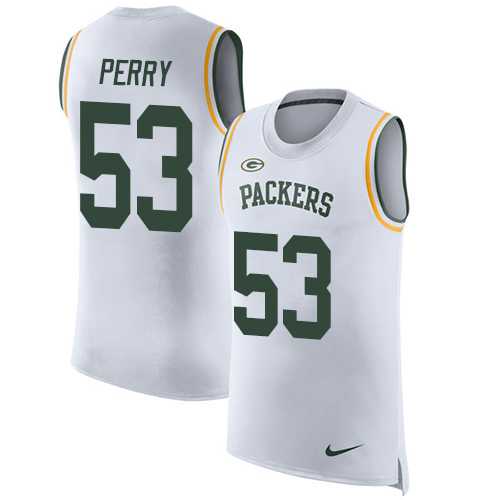 Nike Green Bay Packers #53 Nick Perry White Men's Stitched NFL Limited Rush Tank Top Jersey