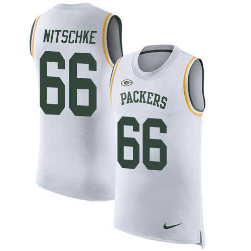 Nike Green Bay Packers #66 Ray Nitschke White Men's Stitched NFL Limited Rush Tank Top Jersey