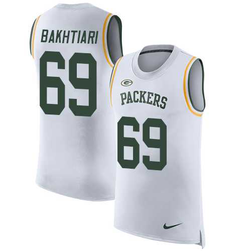 Nike Green Bay Packers #69 David Bakhtiari White Men's Stitched NFL Limited Rush Tank Top Jersey