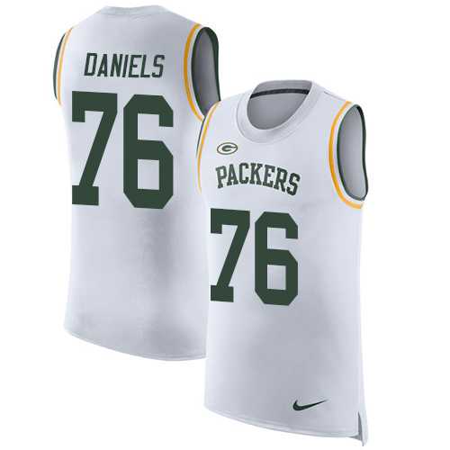 Nike Green Bay Packers #76 Mike Daniels White Men's Stitched NFL Limited Rush Tank Top Jersey