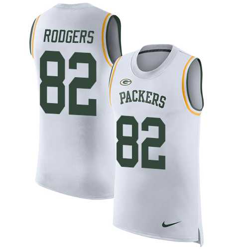 Nike Green Bay Packers #82 Richard Rodgers White Men's Stitched NFL Limited Rush Tank Top Jersey