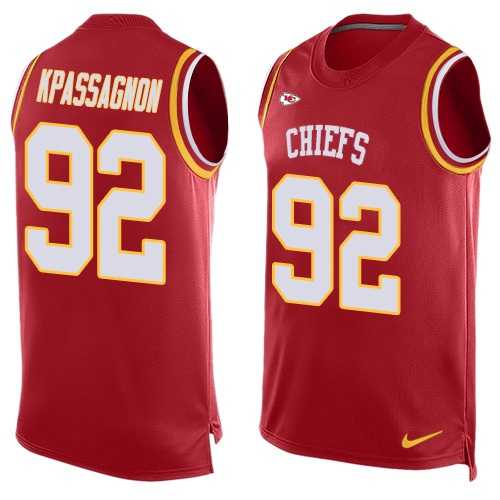 Nike Kansas City Chiefs #92 Tanoh Kpassagnon Red Team Color Men's Stitched NFL Limited Tank Top Jersey