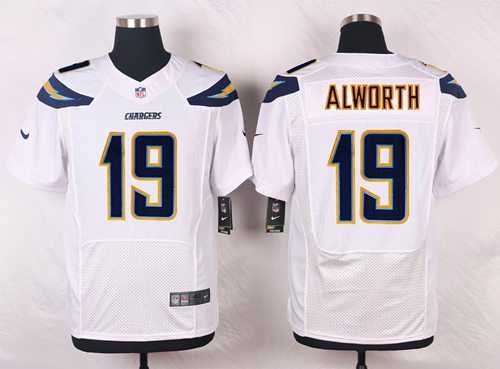 Nike Los Angeles Chargers #19 Lance Alworth White Men's Stitched NFL New Elite Jersey
