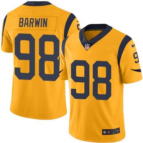 Nike Los Angeles Rams #98 Connor Barwin Gold Men's Stitched NFL Limited Rush Jersey