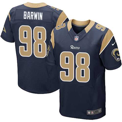 Nike Los Angeles Rams #98 Connor Barwin Navy Blue Team Color Men's Stitched NFL Elite Jersey