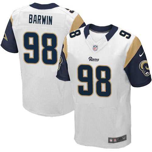 Nike Los Angeles Rams #98 Connor Barwin White Men's Stitched NFL Elite Jersey