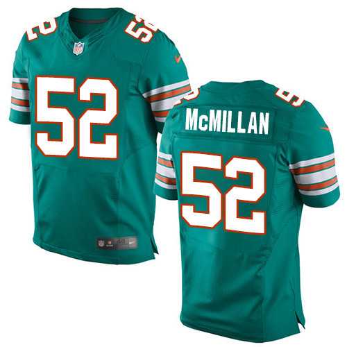 Nike Miami Dolphins #52 Raekwon McMillan Aqua Green Alternate Men's Stitched NFL Elite Jersey