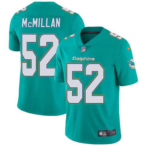 Nike Miami Dolphins #52 Raekwon McMillan Aqua Green Team Color Men's Stitched NFL Vapor Untouchable Limited Jersey