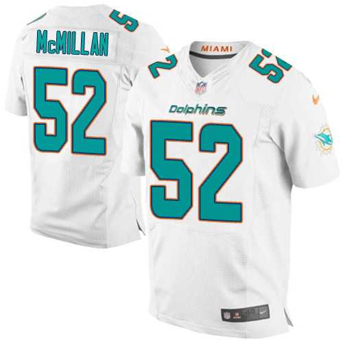 Nike Miami Dolphins #52 Raekwon McMillan White Men's Stitched NFL New Elite Jersey