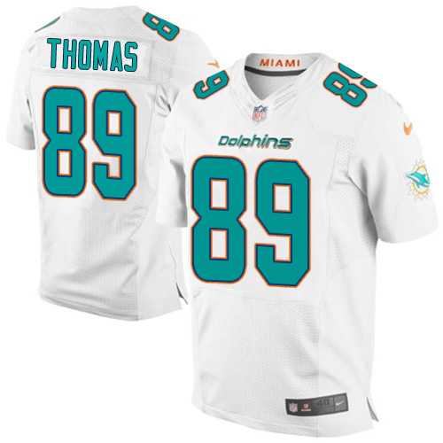Nike Miami Dolphins #89 Julius Thomas White Men's Stitched NFL New Elite Jersey