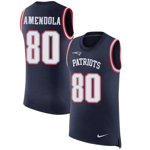 Nike New England Patriots #80 Danny Amendola Navy Blue Team Color Men's Stitched NFL Limited Rush Tank Top Jersey