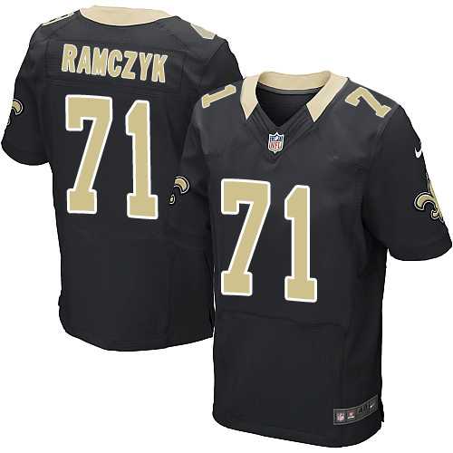 Nike New Orleans Saints #71 Ryan Ramczyk Black Team Color Men's Stitched NFL Elite Jersey