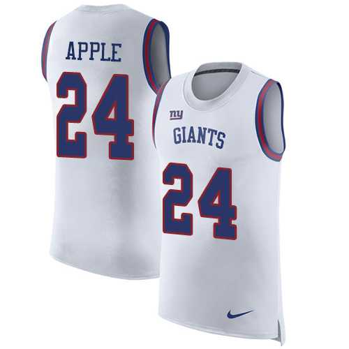 Nike New York Giants #24 Eli Apple White Men's Stitched NFL Limited Rush Tank Top Jersey