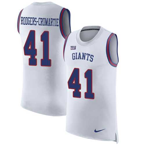 Nike New York Giants #41 Dominique Rodgers-Cromartie White Men's Stitched NFL Limited Rush Tank Top Jersey
