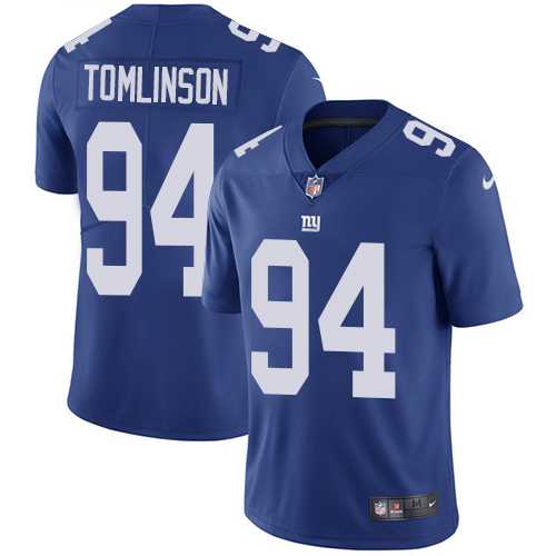 Nike New York Giants #94 Dalvin Tomlinson Royal Blue Team Color Men's Stitched NFL Vapor Untouchable Limited Jersey