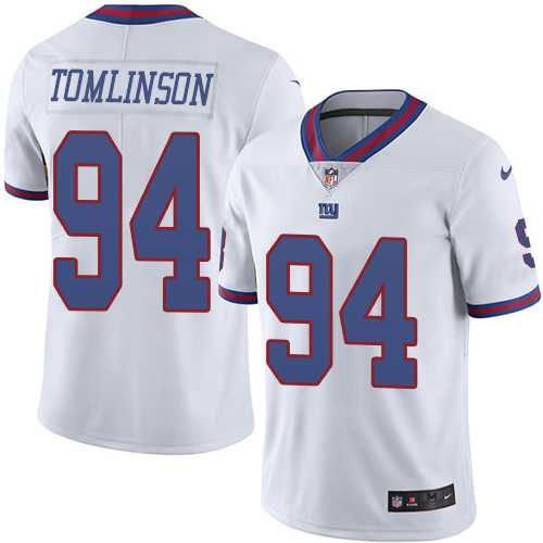 Nike New York Giants #94 Dalvin Tomlinson White Men's Stitched NFL Limited Rush Jersey