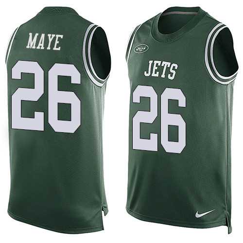 Nike New York Jets #26 Marcus Maye Green Team Color Men's Stitched NFL Limited Tank Top Jersey