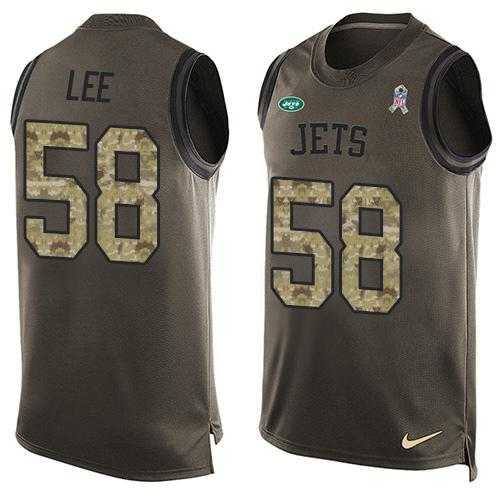 Nike New York Jets #58 Darron Lee Green Men's Stitched NFL Limited Salute To Service Tank Top Jersey