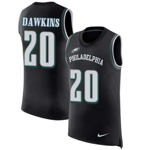 Nike Philadelphia Eagles #20 Brian Dawkins Black Alternate Men's Stitched NFL Limited Rush Tank Top Jersey