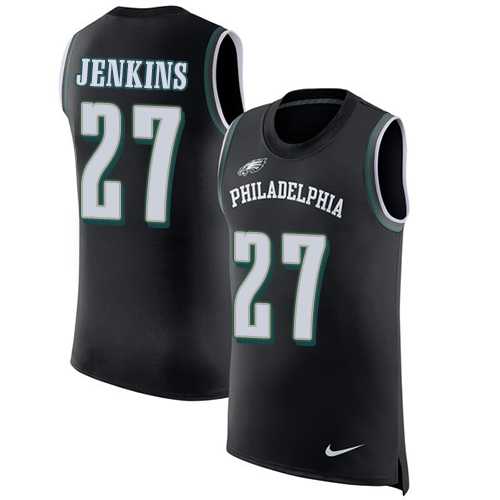 Nike Philadelphia Eagles #27 Malcolm Jenkins Black Alternate Men's Stitched NFL Limited Rush Tank Top Jersey