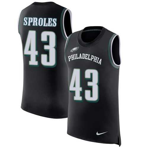 Nike Philadelphia Eagles #43 Darren Sproles Black Alternate Men's Stitched NFL Limited Rush Tank Top Jersey