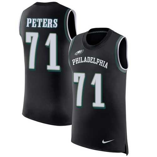 Nike Philadelphia Eagles #71 Jason Peters Black Alternate Men's Stitched NFL Limited Rush Tank Top Jersey