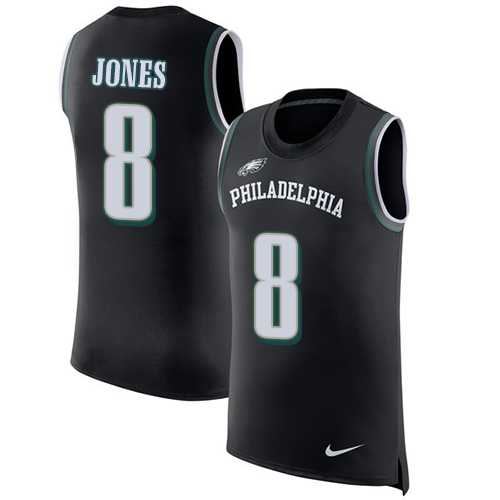Nike Philadelphia Eagles #8 Donnie Jones Black Alternate Men's Stitched NFL Limited Rush Tank Top Jersey