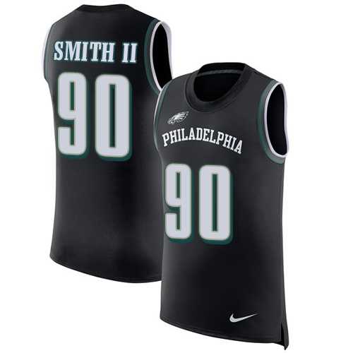 Nike Philadelphia Eagles #90 Marcus Smith II Black Alternate Men's Stitched NFL Limited Rush Tank Top Jersey