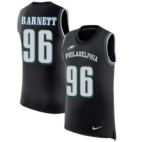 Nike Philadelphia Eagles #96 Derek Barnett Black Alternate Men's Stitched NFL Limited Rush Tank Top Jersey