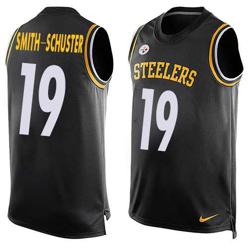 Nike Pittsburgh Steelers #19 JuJu Smith-Schuster Black Team Color Men's Stitched NFL Limited Tank Top Jersey