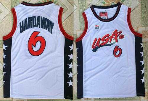 Nike Team USA #6 Penny Hardaway White 1996 Dream Team Stitched NBA Jersey