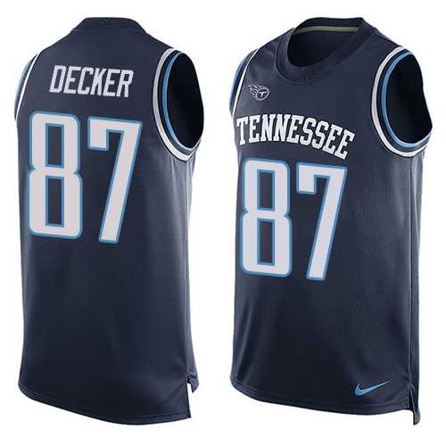 Nike Tennessee Titans #87 Eric Decker Navy Blue Alternate Men's Stitched NFL Limited Tank Top Jersey Nike Tennessee Titans #87 Eric Decker Navy Blue Alternate Men's Stitched NFL Limited Tank Top Jersey
