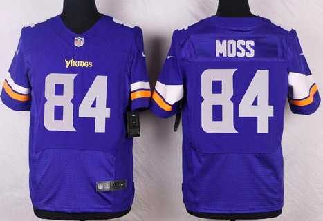 Nike Vikings #84 Randy Moss Purple Team Color Men's Stitched NFL Elite Jersey