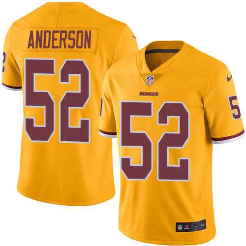 Nike Washington Redskins #52 Ryan Anderson Gold Men's Stitched NFL Limited Rush Jersey